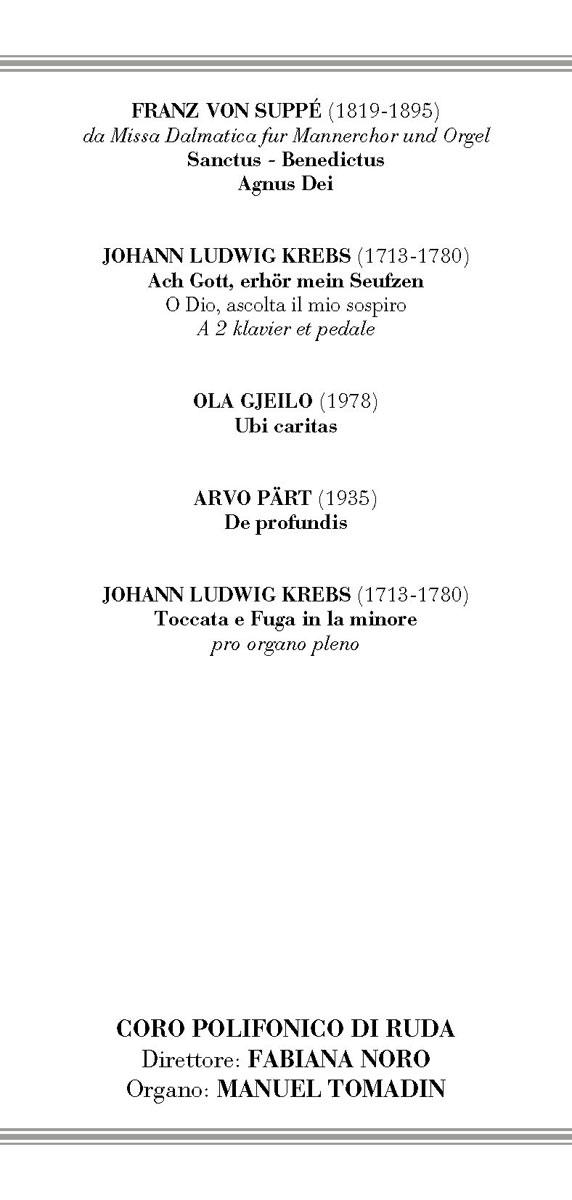 Serate D'Organo - Primavera 2016 - 17 Marzo
