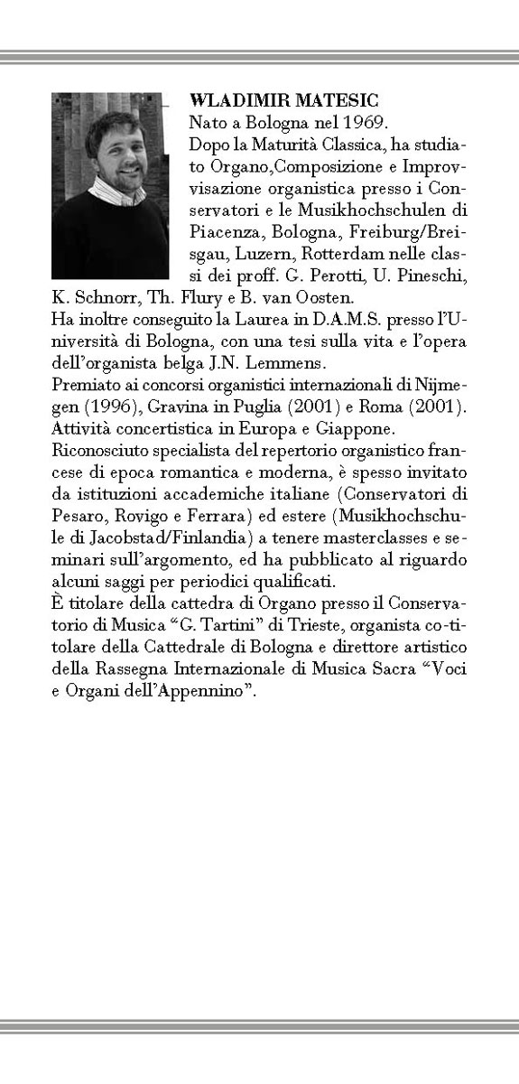 Serate D'Organo - Primavera 2016 - 3 Aprile
